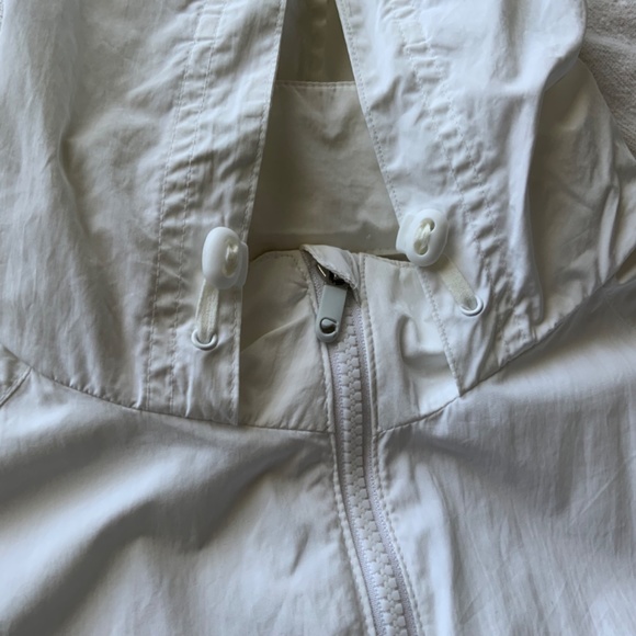 GapFit White Lightweight Outdoor Wind Rain Hooded Jacket size L - Picture 7 of 11